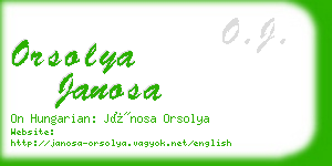 orsolya janosa business card